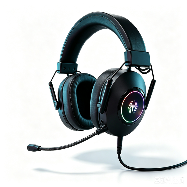 LDON LD-1 7.1 Wired Gaming Headset Active Noise Cancellation Adjustable Volume RGB Light Balanced Armature 2m