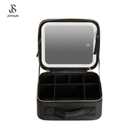 Valise de maquillage JOYSUN de haute qualité, grande capacité, étanche, avec miroir à LED, organiseur de voyage