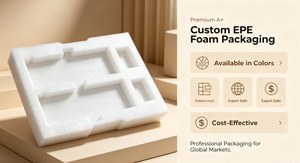 Foam Protective Packaging <b>Insert</b> EPS <b>Cushioning</b> Material White Square Grid Design - Product Image 4