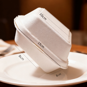 กล่องอาหารกลางวันแบบย่อยสลายได้เป็นมิตรกับสิ่งแวดล้อม ผลิตจากเยื่อกระดาษอ้อย สำหรับใส่แฮมเบอร์เกอร์ <span class=keywords><strong>เค้ก</strong></span> และอาหารอื่นๆ  พร้อมส่งจำนวนมาก - Product Image 6