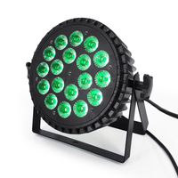 Projecteur LED Slim 18x18W RGBWA-UV 6-en-1 en alliage d'aluminium pour éclairage de scène et mariages