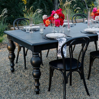 Großhandel Vintage-Design Massivholzstruktur Rechteckiger Miet-Eventtisch für Hochzeiten und Alle Arten von Anlässen