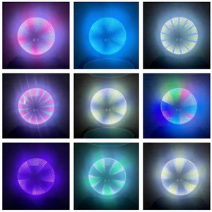 Tunnel Luminoso LED Bianco con Controllo Tattile per Autismo, Specchio <span class=keywords><strong>Infinito</strong></span> 3D da Parete, Attrezzatura Visiva Calmante per Bambini - Product Image 3