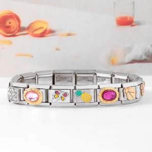 Nouveaux styles tendance, bracelets modulaires en acier inoxydable plaqué électrolytique, personnalisés, faits à la main, en forme de cœur, unisexes, pour cadeau - Product Image 4