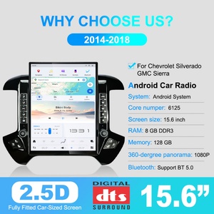 NaviHua 15.6inch 128GB Tesla Style Touch Screen Carplay Upgrade RadioVertical for GMC Sierra Chevrolet Silverado 2014-2019 - Product Image 2