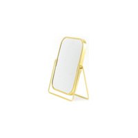 Miroir grossissant de maquillage de bureau haute définition, portable, carré, en fer, double face, pliable, pour la maison, le bureau, la salle de maquillage