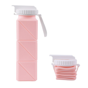 Offre Spéciale Logo personnalisé sans BPA alimentaire Silicone télescopique pliable bouteille d'eau attaché mousqueton paille pour l'extérieur - Product Image 4