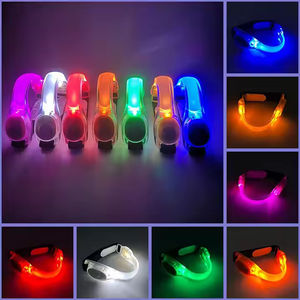 สายรัดแขนเรืองแสง LED สีเขียวสว่างขึ้น<span class=keywords><strong>ไฟ</strong></span>ฉายสายรัดข้อเท้า<span class=keywords><strong>ไฟ</strong></span>กระพริบสำหรับผู้หญิงผู้ชาย - Product Image 2