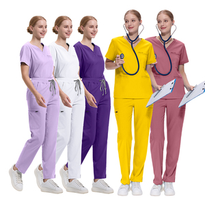 2025 haute qualité femmes hôpital uniformes vêtements de travail doux Polyester hôpital médical gommage soins infirmiers uniformes vêtements médicaux - Product Image 6
