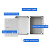Boîtier de jonction étanche IP67 en ABS/PC certifié CE avec bande d'étanchéité pour usage extérieur, conception personnalisée DIY, fabriqué en Chine pour les fabricants d'équipement d'origine (OEM)