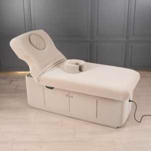 Cama de masaje <span class=keywords><strong>Facial</strong></span> eléctrica DEFEINUO, marco de madera de lujo profesional, 4 motores, cama de salón de Spa, cama de pestañas faciales, salón - Product Image 1