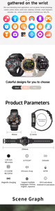 นาฬิกา KC91 Watch 5 คุณภาพสูง นาฬิกาสปอร์ต GPS สำหรับผู้ชายและผู้หญิง หน้าจอ 1.39 นิ้ว IP68 วัดอัตราการเต้นของหัวใจ NFC GPT โทรออกผ่านบลูทูธ แฟชั่น ผู้ช่วย AI นาฬิกาอัจฉริยะอัลตร้า - Product Image 6