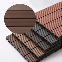 Revêtement de terrasse en composite WPC moderne antidérapant résistant aux UV Techniques brossées Carreaux de terrasse à emboîtement DIY Terrasses de jardin Extérieures