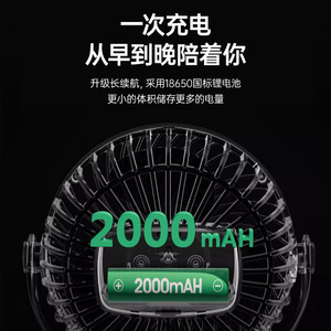 Mini ventilateur USB rechargeable, à clipser, portable, silencieux, avec moteur DC, alimenté par batterie, pour dortoir - Product Image 4