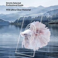 Aquarium carré moderne et élégant en plastique pour chambre à coucher, design multi-grilles, petite taille pour poissons discus