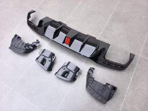 Diffuseur de pare-chocs arrière style BBS + embouts de tuyaux d'échappement quadruples, parfaitement adapté aux Mercedes W166 <span class=keywords><strong>GLE</strong></span> Coupé X166 GLS 2012-2019 - Product Image 2