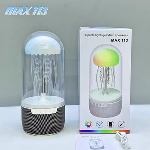 Loa không dây mini hình sứa với đèn LED RGB MAX113, phát sáng theo nhạc, <span class=keywords><strong>Bluetooth</strong></span>, đèn ngủ nhịp điệu, hệ thống âm thanh USB - Product Image 3