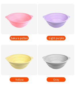 Cestini in Silicone <span class=keywords><strong>per</strong></span> impermeabilizzare il <span class=keywords><strong>pane</strong></span> Set da 8 pollici tondi ovali a lievitazione naturale Kit cestini <span class=keywords><strong>per</strong></span> <span class=keywords><strong>pane</strong></span> pieghevoli - Product Image 2