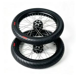 Ensemble de roues Supermoto Surron LBX 17 pouces en aluminium CNC, pneus haute adhérence 70/90-17 90/80-17 pour vélo électrique avant et arrière (stock US) - Product Image 6