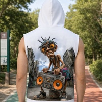 Ensemble T-shirt d'été respirant à manches courtes personnalisé style Hip-Hop avec strass imprimés, motif de personnage, coupe oversize pour homme