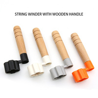 Hot Wholesale Guitar Tools Wooden Handle Non-slip Practical Acoustic Guitar String Winder Musical instrument accessories