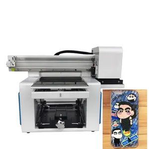 A4 Size Flatbed Printer 3d Emboss Texture Raised Printing Plastic Metal Card Phone Case Uv Flatbed Printer