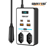 Inversor de 200w para Reventa, 12v 127v, Venta al por Mayor, Dos Tomas Estándar Brasil + 2 USB, Fabricante Original, Personalizable