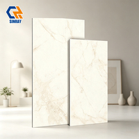 Carreaux de sol et de mur en porcelaine blanche de Carrare, glacés, de luxe, 600x1200mm, 9mm, surface brillante, design moderne, antibactériens, pour la maison