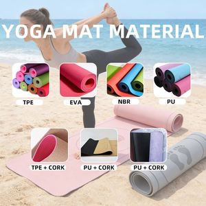 Tapis <span class=keywords><strong>de</strong></span> <span class=keywords><strong>yoga</strong></span> TPE bicolore épaissi 6 mm, antidérapant, pour femme, large, insonorisant, pour la corde à sauter, la danse à domicile, haute élasticité - Product Image 3