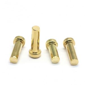 Rivets pleins en acier allié à tête en laiton, norme ISO, finition brillante, tailles personnalisables, robustes, à haute capacité de charge, à tête bombée industrielle - Product Image 4
