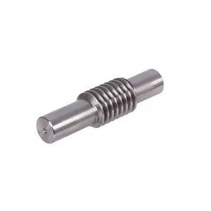CNC Milled Worm Shaft Made of Steel Single Thread,with Centreing Holes