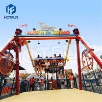 Manège Balançoire Happy Swing en fibre de verre pour parc d'attractions, équipement de fête foraine à vendre