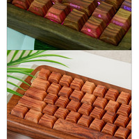 Keycaps de clavier mécanique à sublimation PBT, 130 touches, profil Cherry, thème Noyer, transmission de la lumière latérale, pour jeux