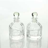 Bouteille en verre de luxe pour diffuseur de parfum d'ambiance, flacon vide transparent carré pour diffuseur à bâtonnets, avec bouchon, vente en gros