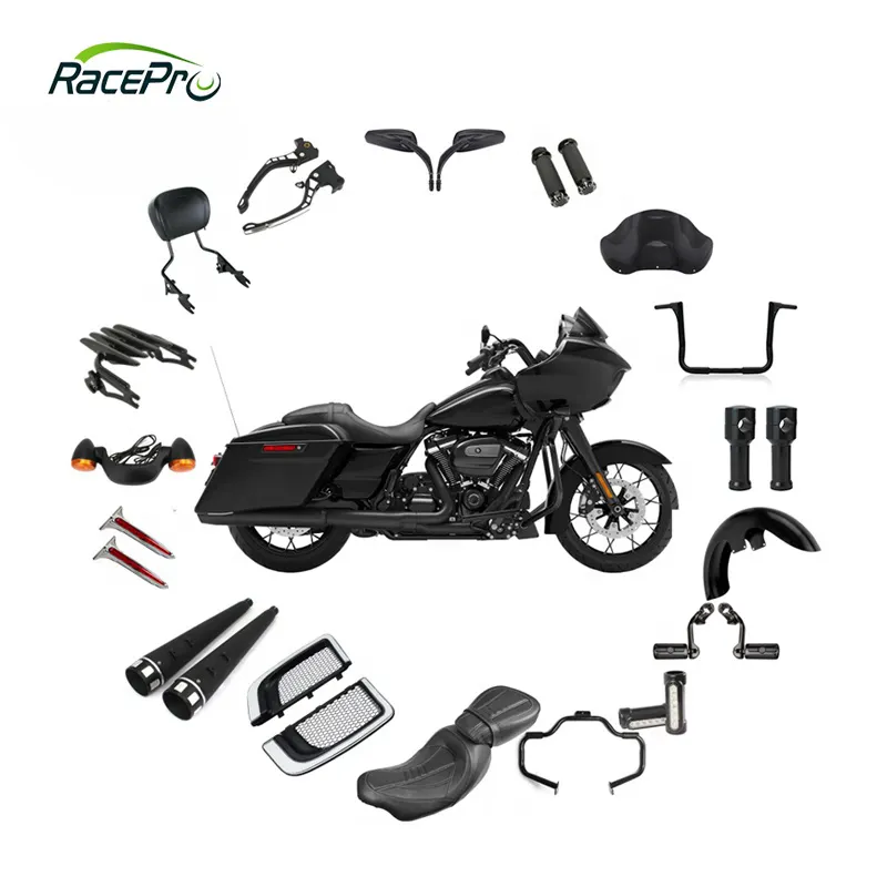 Racepro acessórios para motociclistas, acessórios personalizados para motocicletas de montanha harley davidson touring road glide road king street glide