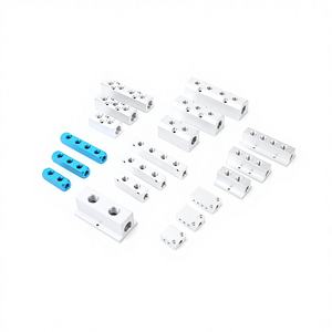 ฐานบล็อกกระจายแก๊สแบบหลายท่อชนิด C ช่องระบายอากาศอะลูมิเนียมแบบตรงพร้อมข้อต่อตรง ชิ้นส่วนนิวเมติก - Product Image 5