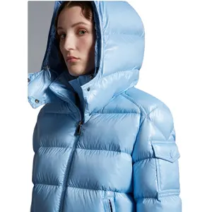 Factory Custom Warm Down Puffer Jacket Lightweight Hooded Women's Short Down Jacket