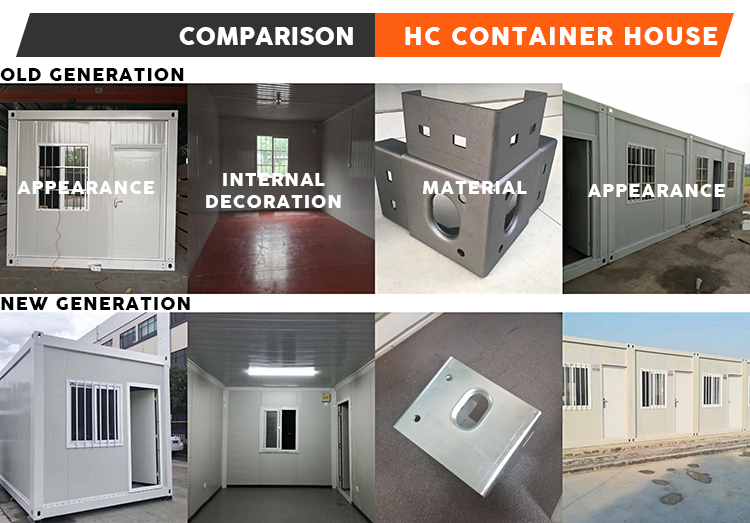 New design 40ft detachable flat pack prefab container house for sale