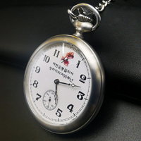 Montre de poche personnalisée avec logo, de haute qualité, à mouvement mécanique chinois 9011, boîtier en acier inoxydable, IPS