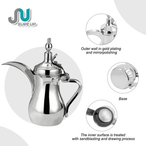 Tetera Árabe Clásica de Lujo de Alta Calidad, Color Plateado Brillante, Acero Inoxidable Ecológico, Regalo Empresarial, Mantiene la Temperatura de 6 a 12 Horas - Product Image 3
