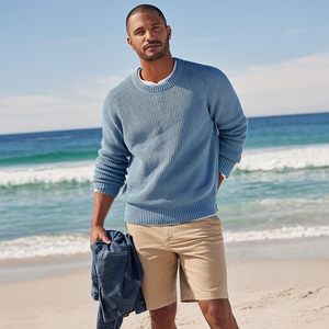 Shorts chino pour homme FOXA, coupe traditionnelle 11 pouces, confort optimal, respirant, en coton Oxford - Product Image 4