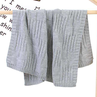 Best-seller 100% Coton Tricot Crochet Héritage Poussette Berceau Swaddle Dot Couverture Solide Wrap Infantile Sécurité Nouveau-Né Literie Quatre