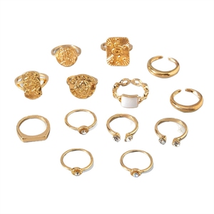 Bijoux européens et américains, sens du design à la mode, bague en pierre précieuse sertie de diamants ronds, luxe léger et exquis <span class=keywords><strong>Serpe</strong></span> - Product Image 5