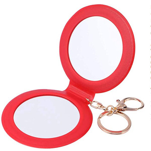 Customized double-sided leather makeup <b>mirror</b>, creative design with <b>mirror</b> and keychain, Japanese and Korean style portable - Product Image 5