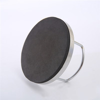 Sous-verres ronds en acier inoxydable avec support, base en éponge, sous-verres en métal argenté, set de sous-verres pour restaurant, cuisine, table