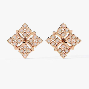 Juego de Aretes de Diamantes Cultivados en Laboratorio para Mujer, Piedra Radiante Brillante, Detalles Finamente Elaborados, Ofrece un Atractivo Moderno y a la Moda - Product Image 2