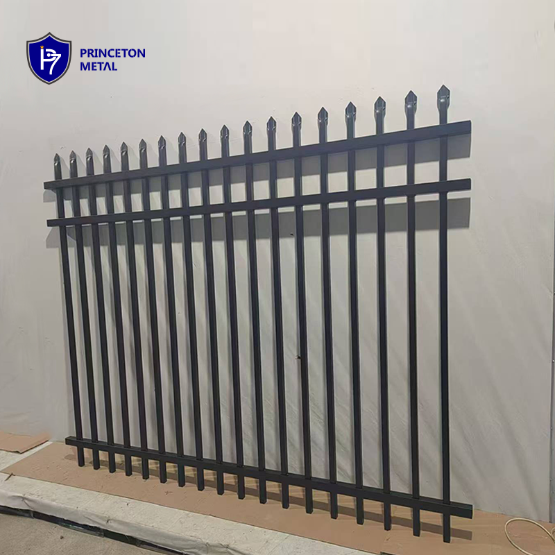 Rust Color Metal Barn Aluminum Tubular Fence Panel 8 Feet Metal Railing 2 3 4 Rail Custom ...