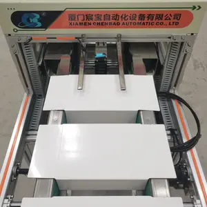 Yeni otomatik karton kutu yapıştırma makinesi sızdırmazlık çerezler kahve gıda kağıt kutuları içecek kimya sanayi çekirdek PLC Motor