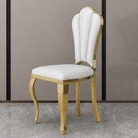 Chaise de banquet d'hôtel durable à structure métallique, siège rembourré commercial pour restaurant, café, salon, style européen