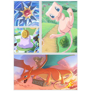 PY Bán Chạy Nhất Poke Mon Vẽ Tay Thẻ Giấy Trò Chơi Truyện Tranh Nghệ Thuật Tấm Anime Mewtwo Poke Mon 151 Mở Rộng Trường Hợp Tác Phẩm Nghệ Thuật Hội Đồng Quản Trị Trò Chơi - Product Image 4